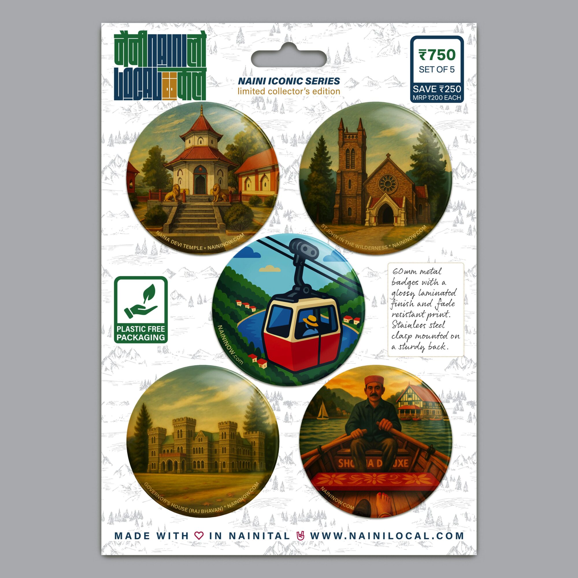 Naini Iconic Pin Buttons