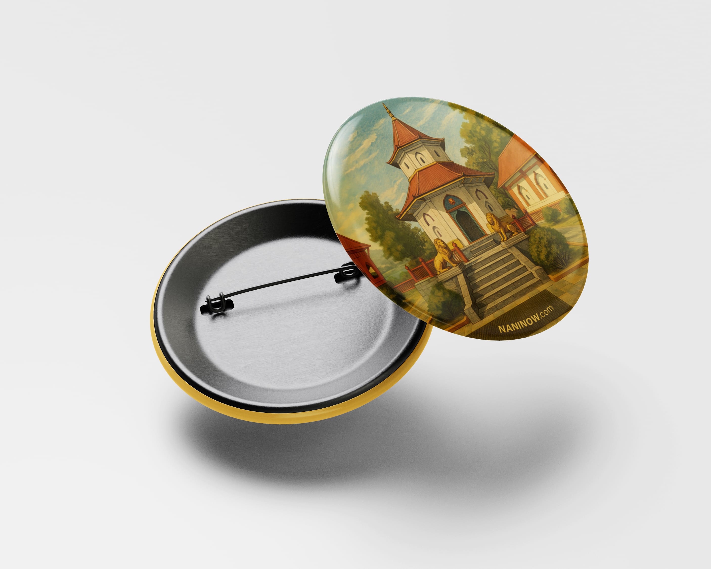 Naina Devi Temple Pin Button - Image 3