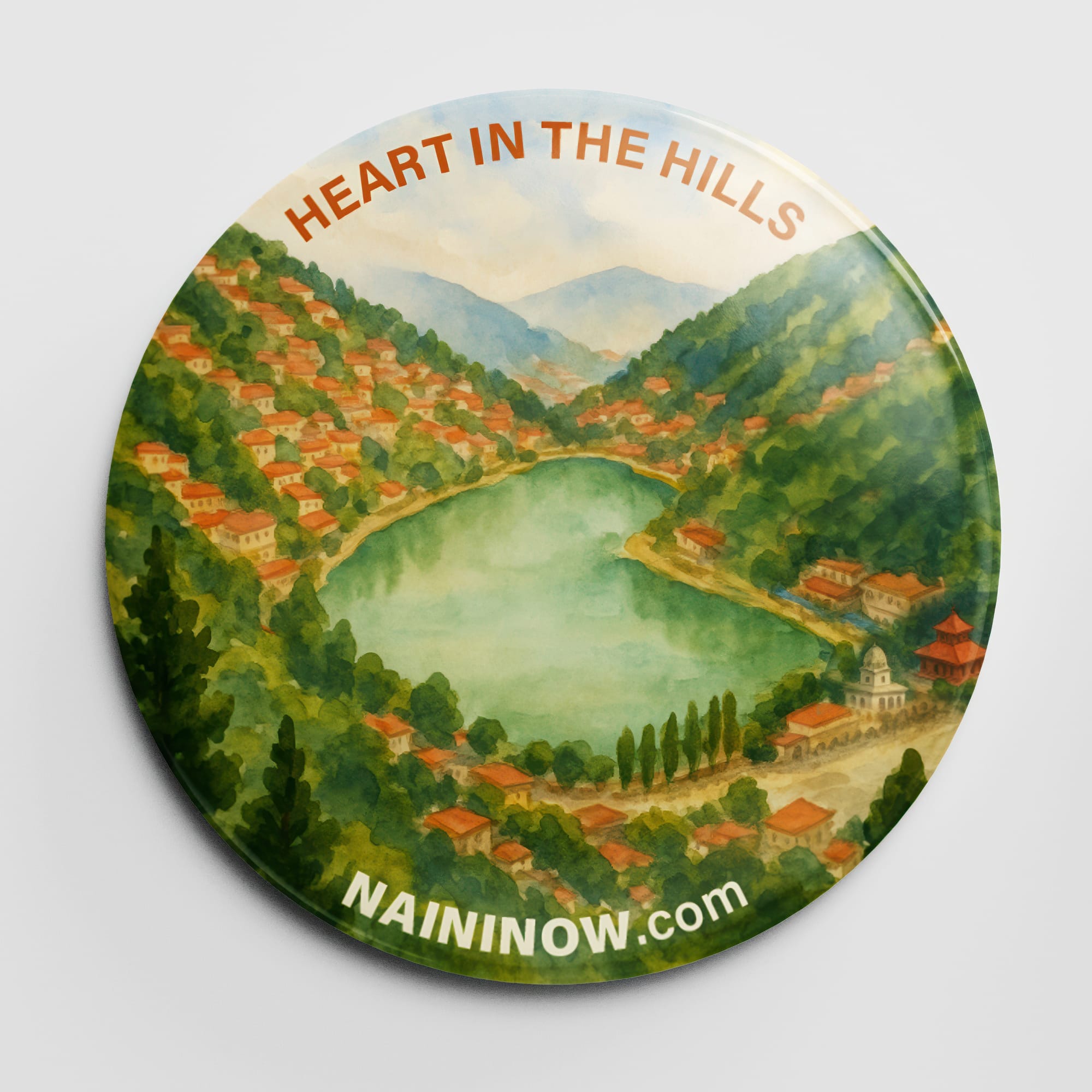 Heart in the Hills Pin Button