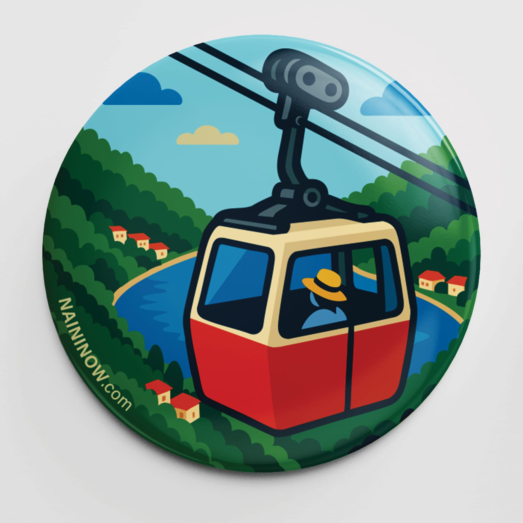 Ropeway Pin Button